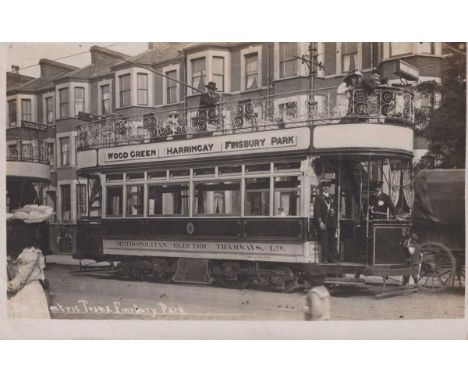 A collection of 51 photographic postcards, all topographical views, the majority the Wood Green area of London, including pho