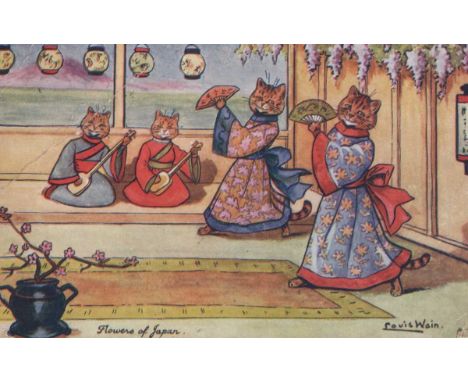 A collection of approximately 52 postcards, the majority artist postcards or postcards with pullouts, including four by Louis