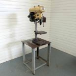 Fobco Star Bench Drill on Stand. Spindle Speeds 475 - 4260. With Chuck Guard. Table Size 8 1/2" x 8
