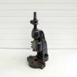 Denbigh No2 Fly Press. Throat 3". Daylight 5 1/2". Table Size 11" x 6 3/4". No Arm.
