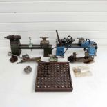 2 x Pultra Bench Top Watchmakers Lathes With Riser Blocks & Capstan Attachment. 3 Jaw Chuck & Variou