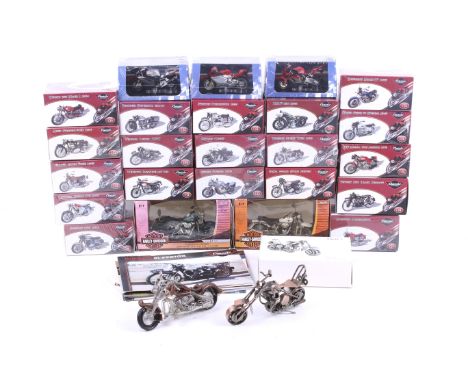 A collection of diecast motorbikes. Mainly Atlas Editions 1:24 scale noting 1956 Norton Dominator, Brough Superior SS100 and 