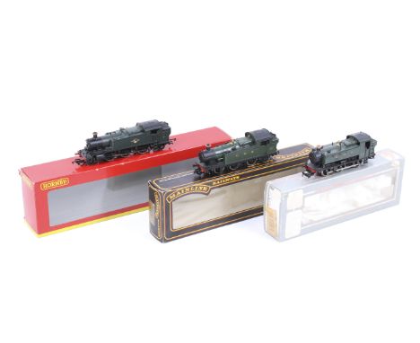 Three OO gauge tank engines. Comprising one Hornby BR 2-6-2 Class 61XX 6167, one Lima GWR 0-6-0 Class 4F 'Pannier' 9400 and o