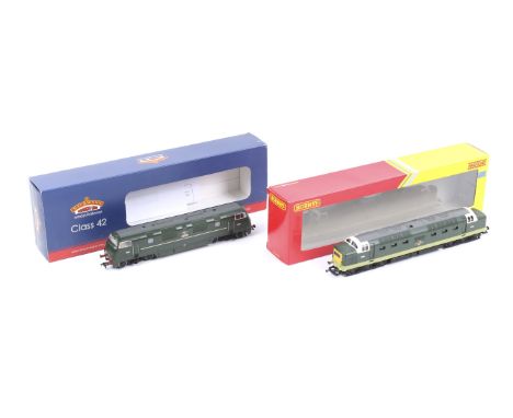 Two OO gauge diesel locomotives. Comprising one Hornby BR Class 55 D9016 and one Bachmann BR Class 42 D823, both DCC and in o
