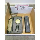 VIS Approx. 8" Machinist Level, Starrett Chamfer Gauge, (2) Angle Blocks
