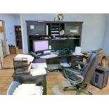 U-Shape Executive Desk w/ Leather Bound Executive Chair
