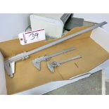 Mitutoyo 24" Vernier, Fowler 10" Vernier, SPI 6" Dial Caliper