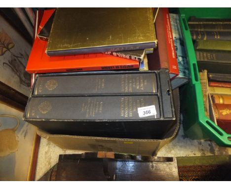 Two boxes of assorted hardback books mainly relating to the subjects of antique furniture and antique collecting, to include 
