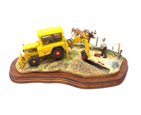 A Border Fine Arts figure group, Laying the Clays, model no B0535 by Ray Ayres, 288/1750,  on wooden base, figure L35cm. - Co