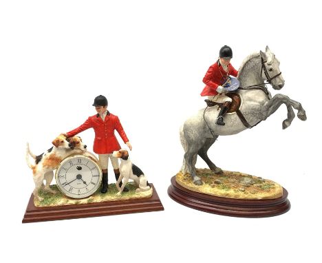 A limited edition Border Fine Arts figure, Spirited, Grey, model no B1085A by Anne Wall, 239/500, on wooden base, figure H25c