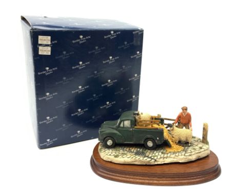A limited edition Border Fine Arts figure group, To the Tup Sale, model no JH72 by David Walton, 550/1850, on wooden base, fi