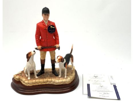 A limited edition Border Fine Arts figure group, End of an Era?, model no B0881 by David Mayer, 456/500, on wooden base, figu