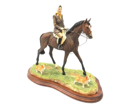A limited edition Border Fine Arts figure group, Morning Exercise at Balmoral, model no B0814 by Craig Harding, 252/500, on w
