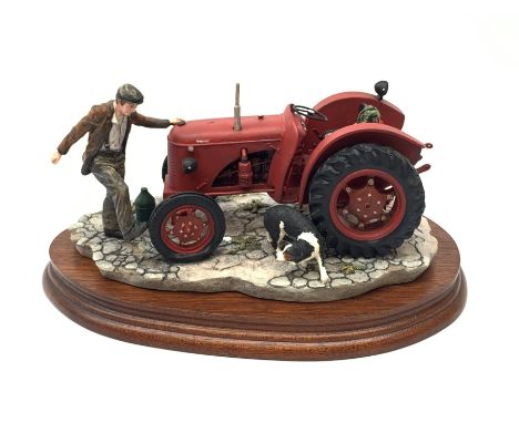 A Border Fine Arts figure group, Kick Start, model no B0541, by Ray Ayres, on wooden base, figure L24cm.  - Condition Report 
