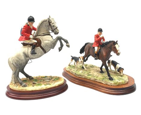 A limited edition Border Fine Arts figure, Spirited, Grey, model no B1085A by Anne Wall, 82/500, on wooden base, figure H25cm