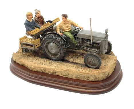 A limited edition Border Fine Arts figure group, Main Crop, model no B1162 by Ray Ayres, 550/950, on wooden base, figure L26c