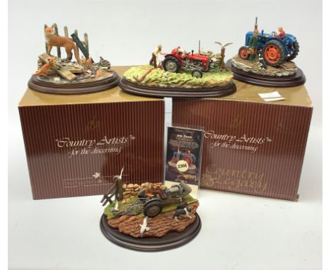 Four Country Artists figure groups comprising of limited edition The Railway Family by Paul Szeiler, model no 01738, 299/750,