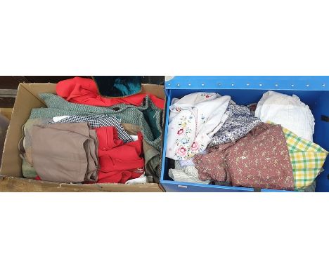 Large quantity of assorted vintage clothing including a woollen cape with matching skirt, Laura Ashley blouses, a Ralph Laure