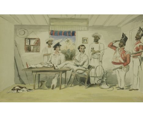 Captain Bellew, mid 19th centuryA CADET'S FIRST YEAR IN INDIAWatercolour 17.5 x 26.5cmAn original sketch for an illustration 