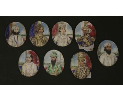 Lucknow School,'Villains of the Indian Mutiny''Tantia Topee', portrait miniature on ivory, inscribed verso 'Tantia Topee, our