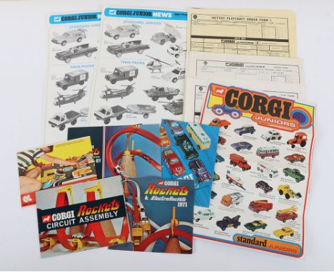 A Quantity of Corgi Husky/ Rockets/Juniors Catalogues & Leaflets, including: 1968 Canada Husky 24 page catalogue, Corgi Rocke
