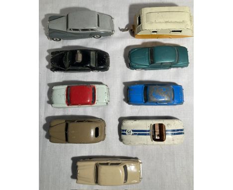 Dinky: A collection of assorted Dinky and Corgi vehicles to include: Dinky Rolls Royce, Caravan, Austin A105, Cunningham, Van