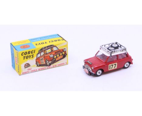 Corgi: A boxed Corgi Toys, 1967 Monte-Carlo Winner B.M.C. Mini-Cooper 'S', Reference No. 339. Original box, general wear expe