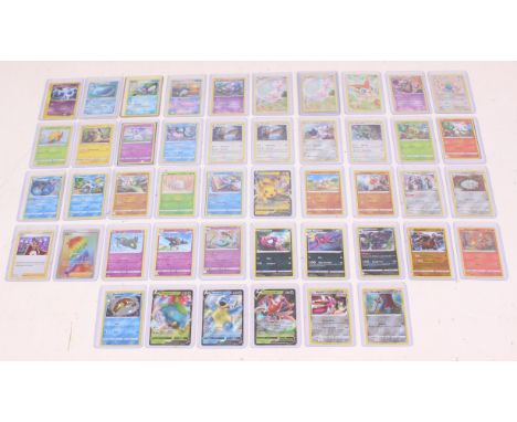 Pokemon: A collection of assorted individual cards from various sets to include: Reverse Holographic Mewtwo Expedition Base S