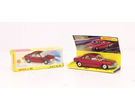 Dinky: A boxed Dinky Toys, N.S.U. Ro 80, Reference No. 176, metallic red with off-white interior. Original box, general wear 