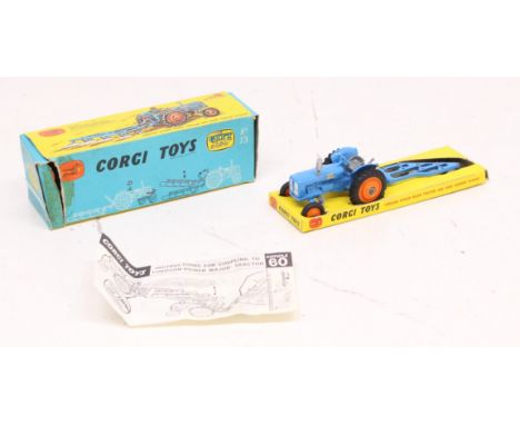 Corgi: A boxed Corgi Toys, Fordson Power Major Tractor and Four Furrow Plough, Reference No. Gift Set No. 13 (GS13). Original