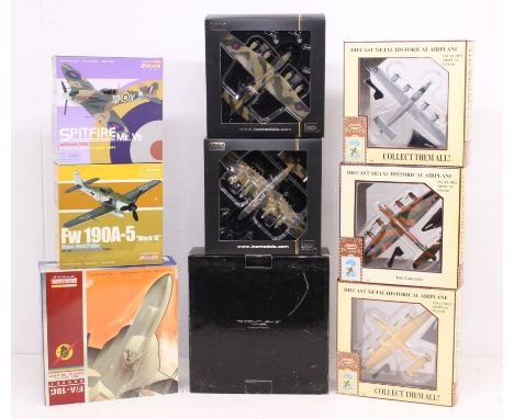 Aircraft: A collection of nine boxed aircraft vehicles, to comprise: Century Wings, Ixo Models, Model Power and Dragon Wings 