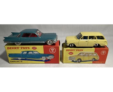 Dinky: A pair of boxed Dinky Toys, Vauxhall Victor Estate Car, Reference No. 141; and Cadillac 62, Reference No. 147. Origina