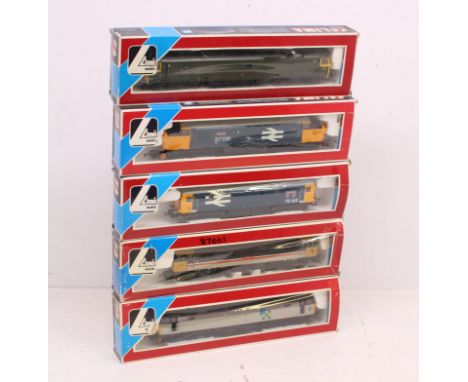 Lima: A collection of five boxed Lima diesel locomotives to comprise: 47006, 203185P, 205140 (detached box end flap), 205169,