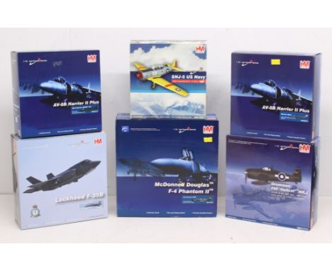 Hobbymaster: A collection of six boxed Hobbymaster, 1:72 Air Power Series, to comprise: HA1501, HA2615, HA2610, HA1111, HA460