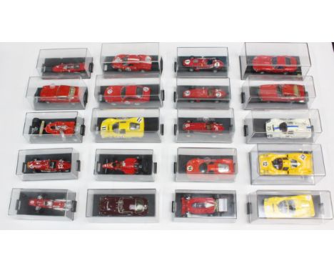 Diecast: A collection of twenty assorted 1:43 diecast Ferraris to include: Kyosho, Brumm, Solido, Ixo, and others. Some vehic
