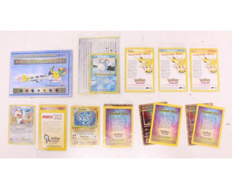 Pokemon: A collection of assorted sealed Pokemon Promotional Cards to include: Neo Genesis Marill Promo, Legendary Birds: Mol