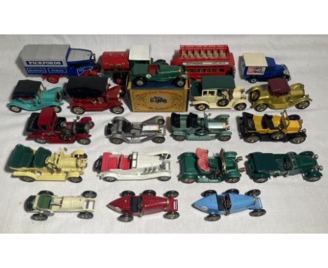 Matchbox: A collection of assorted Matchbox Models of Yesteryear vehicles to include: boxed Y-5 Bentley, unboxed Bugatti&rsqu