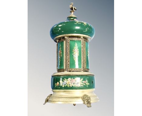 A vintage Reuge Swiss cigarette carousel music box 