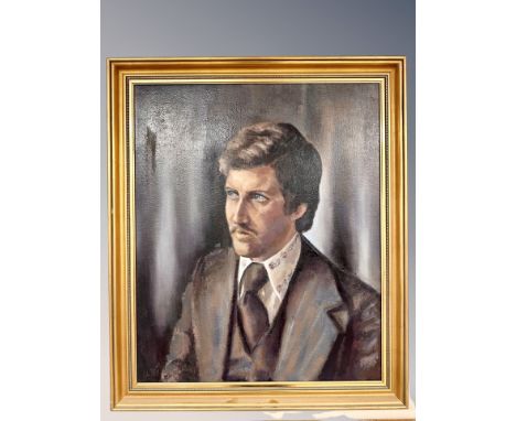 Edward Murray : Portrait of a gentleman, oil on canvas, indistinctly signed, 59cm by 49cm