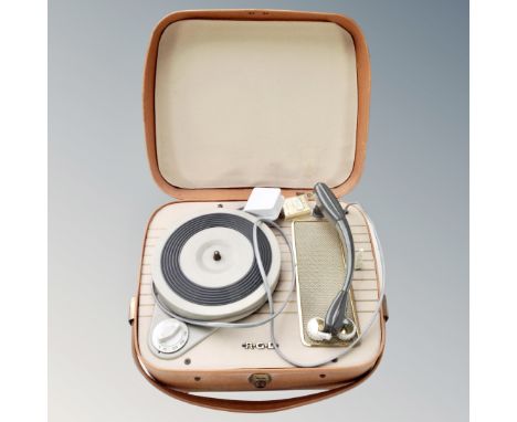 A 20th century R. G. D. electric record player in case 