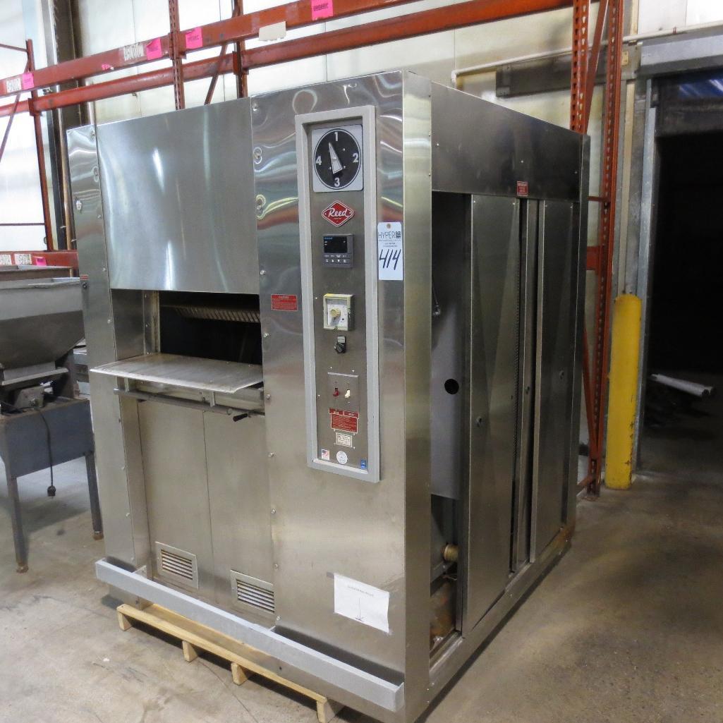 { Group of lots 414, 425 } } } } } Reed Carousel Type Baking Oven, Model 420X28, BTU/HR 100,00
