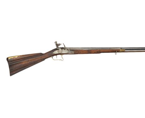 AN 18 BORE GERMAN FLINTLOCK SPORTING GUN BY JOSEPH SPIRKENBICHLER, CIRCA 1740 with two-stage barrel in the 'Spanish' taste an
