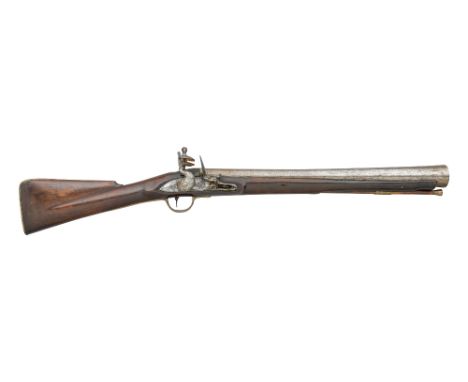 A FLINTLOCK MUSKETOON, CIRCA 1790 with 56.5 cm; 22 1/4 in steel barrel flared at the muzzle, the tang struck '9' beneath a cr