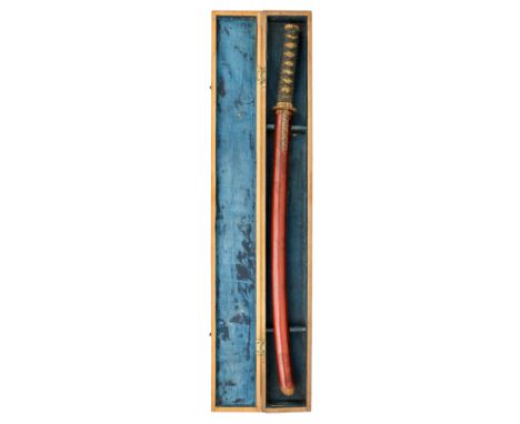 A RARE SIAMESE (THAI) GOLD-MOUNTED SWORD (DHAB) IN THE JAPANESE TASTE, FOR PRESENTATION TO A WESTERN DIGNITARY, THIRD QUARTER