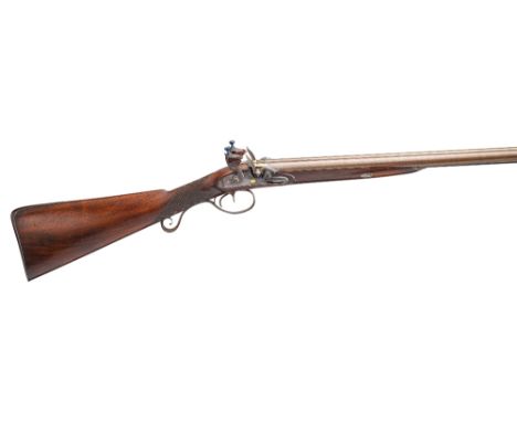 THE PROPERTY OF A GENTLEMAN AN 18 BORE D.B. FLINTLOCK SPORTING GUN BY HAUGH, DUMFRIES, CIRCA 1820 with browned twist barrels 