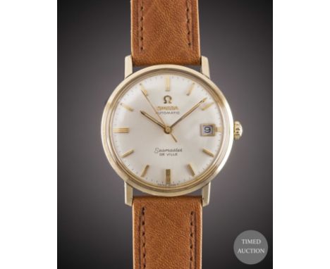 A GENTLEMAN'S 9CT SOLID GOLD&nbsp;OMEGA SEAMASTER DE VILLE AUTOMATIC WRIST WATCH
CIRCA 1960s

Movement:&nbsp;Automatic, signe