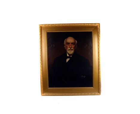 Leonhard Frank Skeats (1874-1943), oil on canvas, portrait of a gentleman, signed and dated 1887 lower right, 59 x 74cm, in a