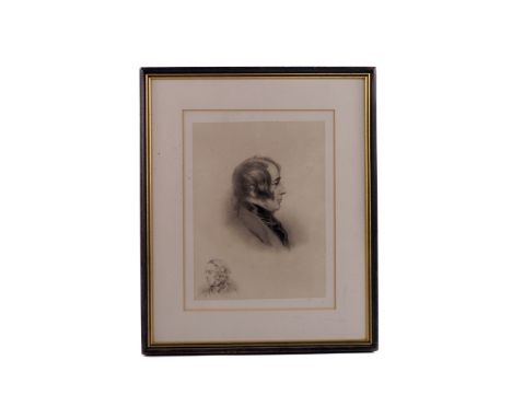 A collection of antique portrait prints,  