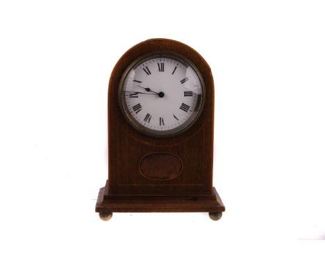 A French walnut mantle clock,  of domed design, AF 