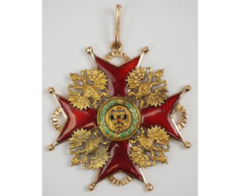 Russland: Kaiserlicher und Königlicher Orden vom heiligen Stanislaus, 2. Modell, 2. Typ (ca. 1841-1917), 1. Klasse Kleinod fü